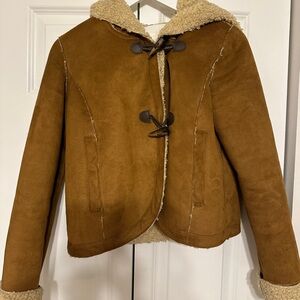 Anthropologie ett twa suede/fleece jacket